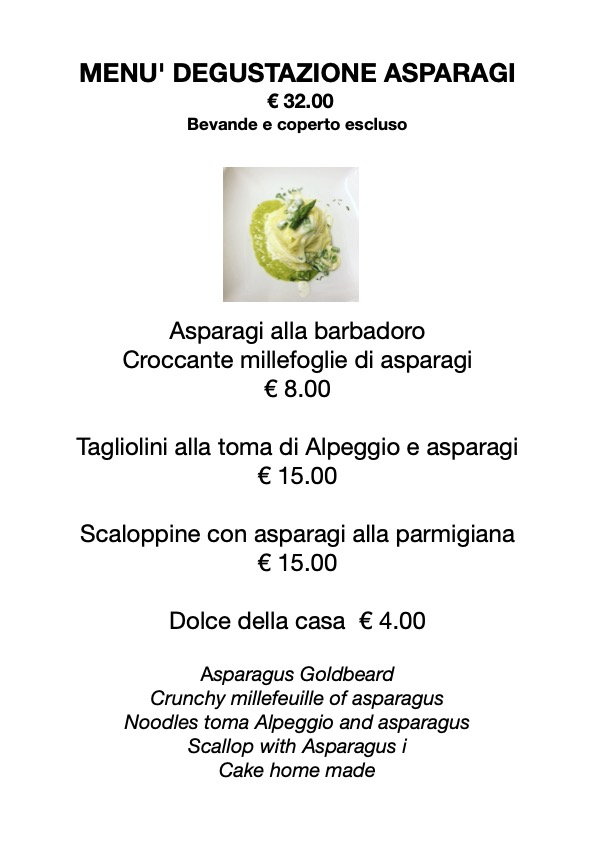 menu asparagi